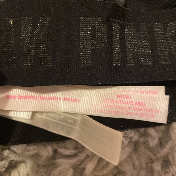 Black VS PINK Lace Halter Bralette - Picture 4 of 4